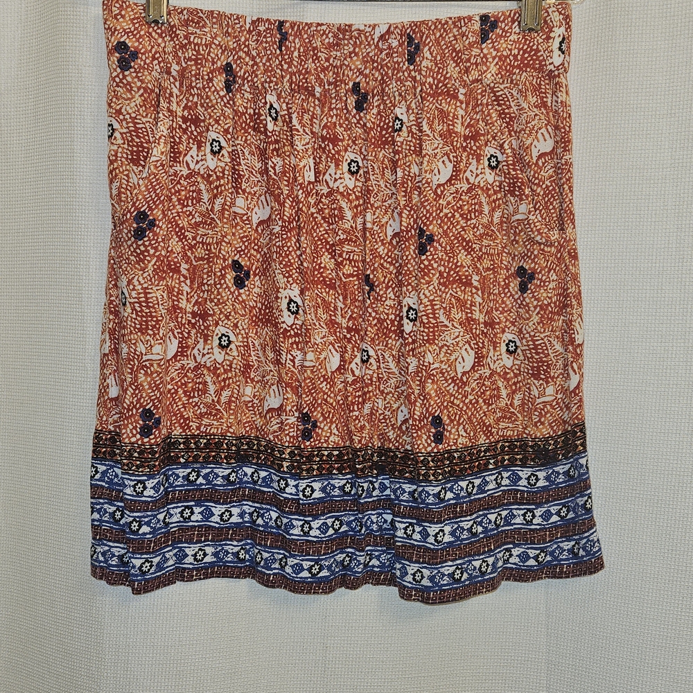 CAbi Pull On Mini Skirt Resort Wear Multicolored Stretch Pockets